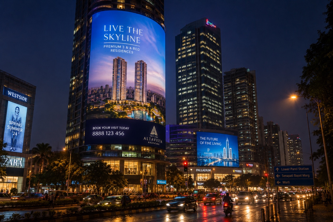 Real estate LED hoardings